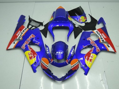 Carenagem GSXR 1000 K1 2000-2002 - Azul Red Bull