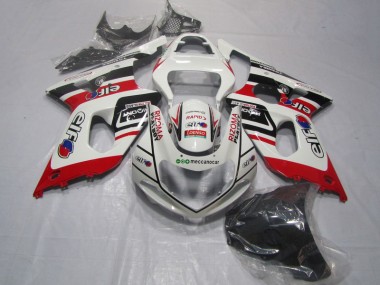 Carenagem GSXR 1000 K1 2000-2002 - Branco Vermelho Rizoma Playboy