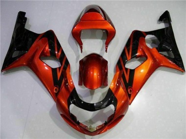 Carenagem GSXR 1000 K1 2000-2002 - Laranja Preto