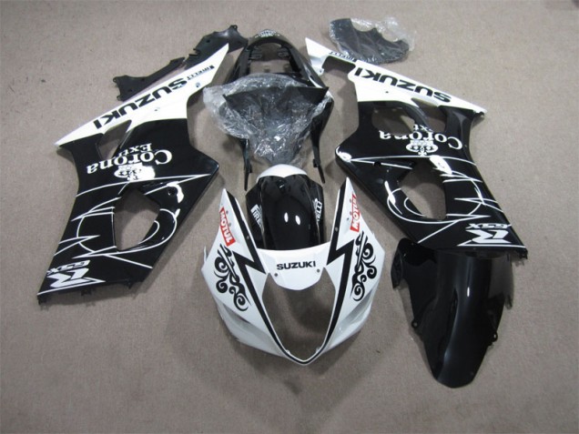 Carenagem GSXR 1000 K3 2003-2004 - Preto Branco Corona Extra Motul Carenagem GSXR 1000 K3 2003-2004 - Preto Branco Corona Extra Motul