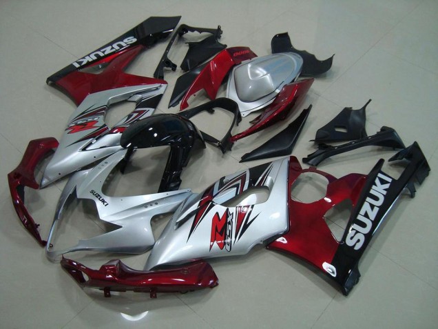 Carenagem GSXR 1000 K5 2005-2006 - Prata Vermelho Carenagem GSXR 1000 K5 2005-2006 - Prata Vermelho