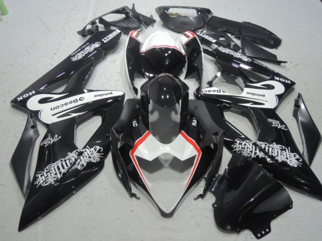 Carenagem GSXR 1000 K5 2005-2006 - Preto Branco Baliza Carenagem GSXR 1000 K5 2005-2006 - Preto Branco Baliza