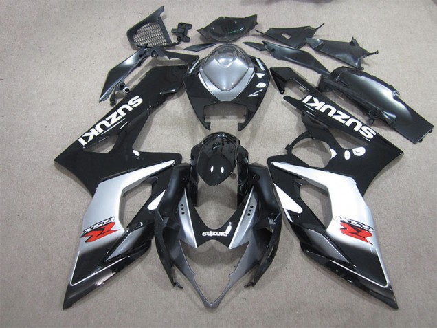 Carenagem GSXR 1000 K5 2005-2006 - Preto Branco Decalque
