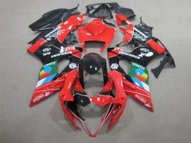 Carenagem GSXR 1000 K5 2005-2006 - Preto Vermelho Verde
