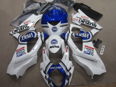Carenagem GSXR 1000 K7 2007-2008 - Branco Azul Lucky Strike Vermelho Motul
