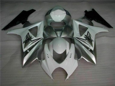Carenagem GSXR 1000 K7 2007-2008 - Prata Branco