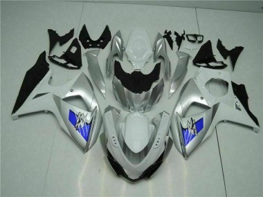 Carenagem GSXR 1000 K9 2009-2016 - Prata Branco