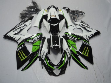 Carenagem GSXR 1000 K9 2009-2016 - Preto Branco Verde Monster Pizzoli