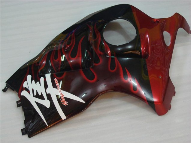 Carenagem GSXR 1300 Hayabusa 2008-2019 - Preto Vermelho Chama Carenagem GSXR 1300 Hayabusa 2008-2019 - Preto Vermelho Chama