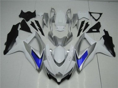 Carenagem GSXR 600 / 750 K8 2008-2010 - Branco Prata Azul
