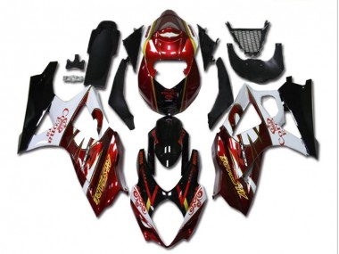 Carenagem GSXR 600 / 750 K8 2008-2010 - Vermelho Branco Preto