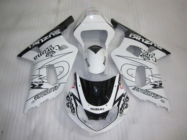 Carenagem GSXR 600 K1 K2 K3 2001-2003 - Branco Preto Corona Extra