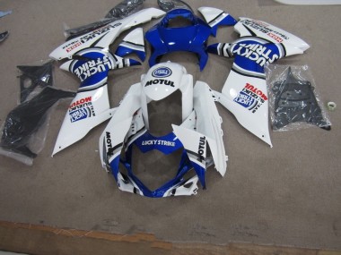 Carenagem GSXR 600 K11 2011-2021 - Azul Branco Lucky Strike Motul