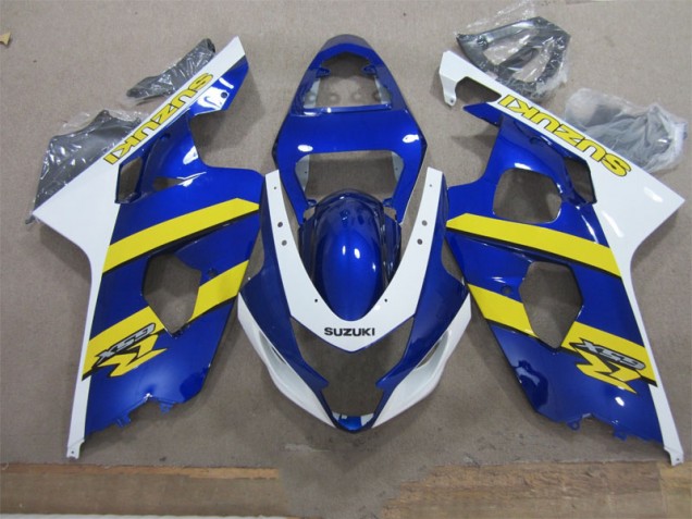 Carenagem GSXR 600 K4 2004-2005 - Azul Branco Amarelo Carenagem GSXR 600 K4 2004-2005 - Azul Branco Amarelo
