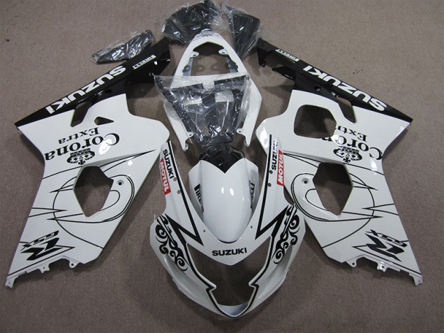 Carenagem GSXR 600 K4 2004-2005 - Branco Corona Extra Motul Carenagem GSXR 600 K4 2004-2005 - Branco Corona Extra Motul