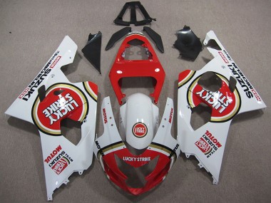 Carenagem GSXR 600 K4 2004-2005 - Vermelho Branco Lucky Strike Motul