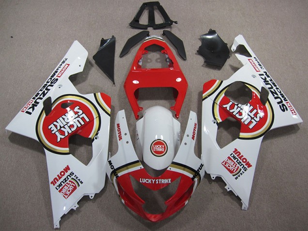 Carenagem GSXR 600 K4 2004-2005 - Vermelho Branco Lucky Strike Motul