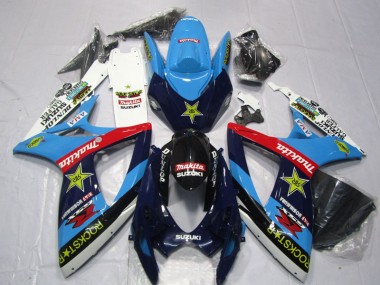 Carenagem GSXR 600 K6 2006-2007 - Azul Branco Rockstar Makita