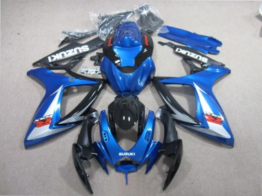 Carenagem GSXR 600 K6 2006-2007 - Azul Preto Branco