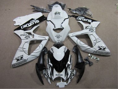 Carenagem GSXR 600 K6 2006-2007 - Branco Preto Corona Extra