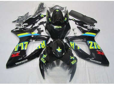 Carenagem GSXR 600 K6 2006-2007 - Preto Amarelo Rizla