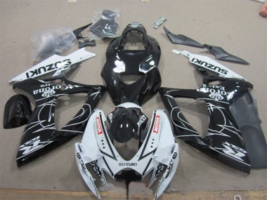 Carenagem GSXR 600 K6 2006-2007 - Preto Branco Corona Extra Motul