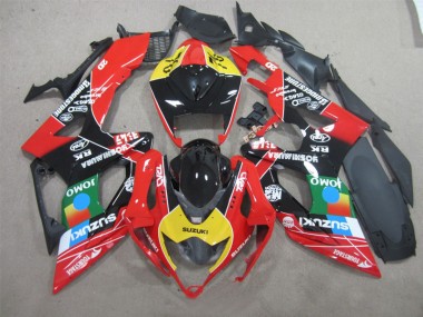 Carenagem GSXR 600 K6 2006-2007 - Preto Vermelho Amarelo Jomo