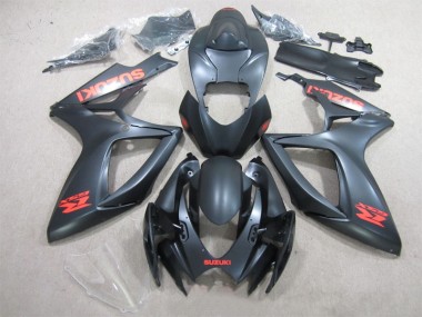 Carenagem GSXR 600 K6 2006-2007 - Preto Vermelho Decalque