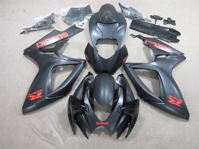 Carenagem GSXR 600 K6 2006-2007 - Preto Vermelho Decalque Carenagem GSXR 600 K6 2006-2007 - Preto Vermelho Decalque