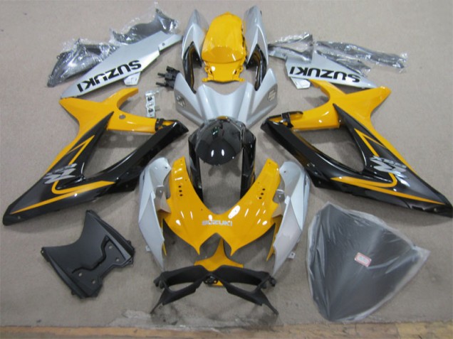 Carenagem GSXR 600 K8 2008-2010 - Amarelo Branco Preto