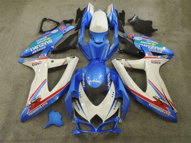 Carenagem GSXR 600 K8 2008-2010 - Azul Branco & Decalques Carenagem GSXR 600 K8 2008-2010 - Azul Branco & Decalques