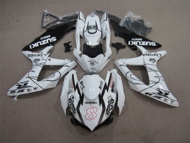 Carenagem GSXR 600 K8 2008-2010 - Branco Preto Corona Extra Motul 8