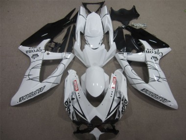 Carenagem GSXR 600 K8 2008-2010 - Branco Preto Corona Extra Motul