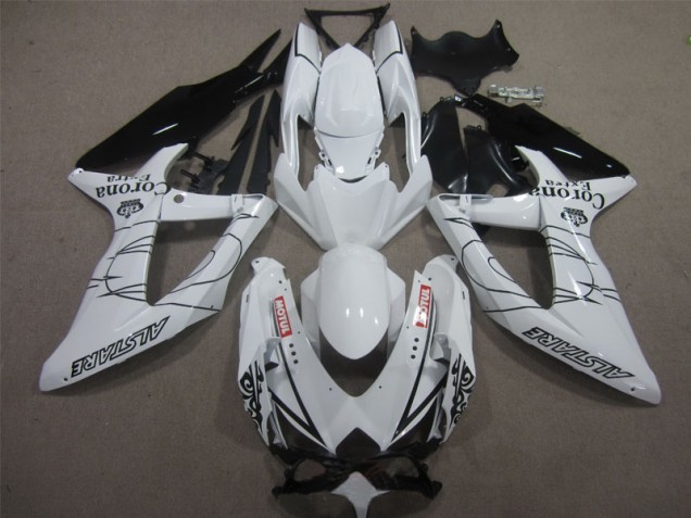 Carenagem GSXR 600 K8 2008-2010 - Branco Preto Corona Extra Motul