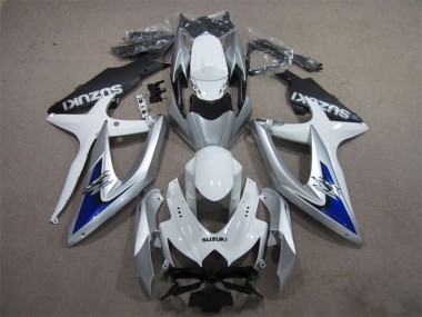 Carenagem GSXR 600 K8 2008-2010 - Prata Azul Branco