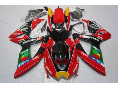 Carenagem GSXR 600 K8 2008-2010 - Vermelho Preto Jomo