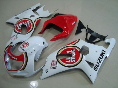 Carenagem GSXR 750 K1 K2 K3 2001-2003 - Vermelho Branco Lucky Strike