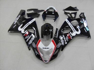 Carenagem GSXR 750 K4 2004-2005 - Preto Vermelho Baliza