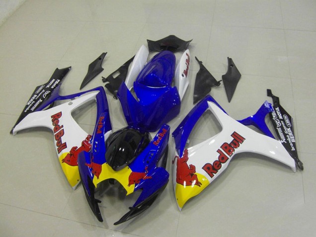 Carenagem GSXR 750 K6 2006-2007 - Azul Branco Red Bull Carenagem GSXR 750 K6 2006-2007 - Azul Branco Red Bull