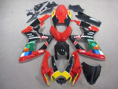 Carenagem GSXR 750 K6 2006-2007 - Vermelho Preto Verde