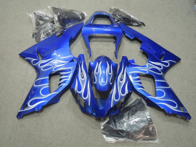 Carenagem R1 2000-2001 - Azul Branco Chama Carenagem R1 2000-2001 - Azul Branco Chama