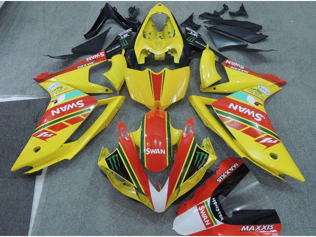 Carenagem R1 2007-2008 - Amarelo Vermelho Swan