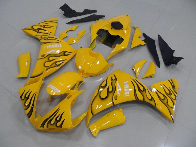Carenagem R1 2012-2014 - Amarelo Preto Chama