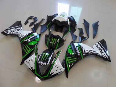 Carenagem R1 2012-2014 - Branco Verde Grande Monster