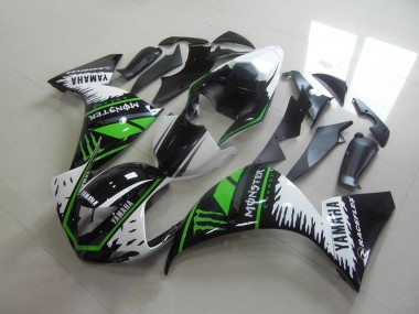 Carenagem R1 2012-2014 - Branco Verde Monster