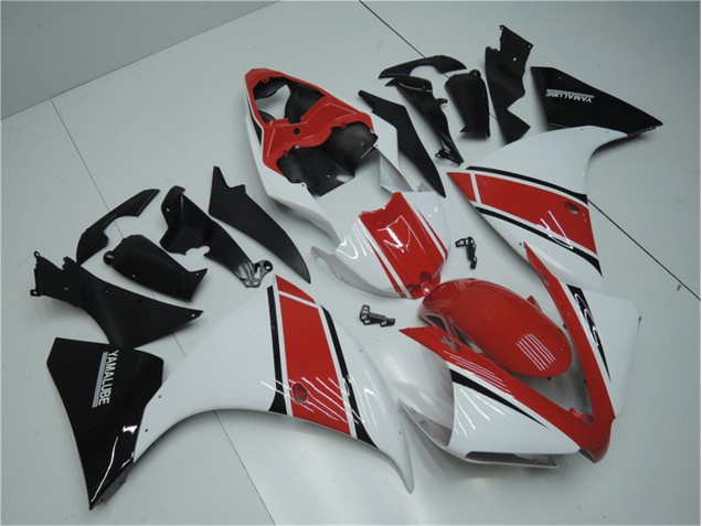 Carenagem R1 2012-2014 - Branco Vermelho Preto