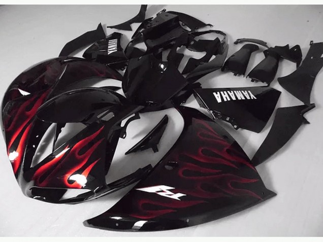 Carenagem R1 2012-2014 - Vermelho Preto Chama Carenagem R1 2012-2014 - Vermelho Preto Chama