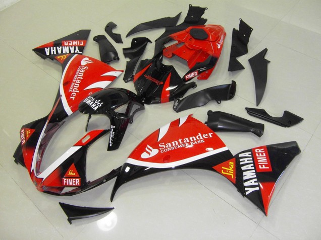 Carenagem R1 2012-2014 - Vermelho Preto Santander Carenagem R1 2012-2014 - Vermelho Preto Santander
