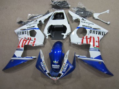 Carenagem R6 2003-2005 - Branco Azul Motul Fiat