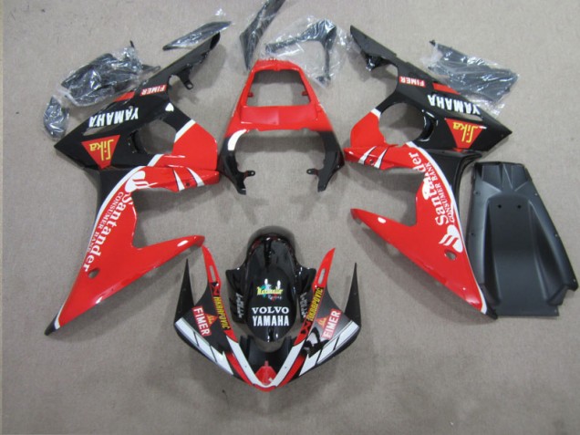 Carenagem R6 2003-2005 - Vermelho Preto Santander